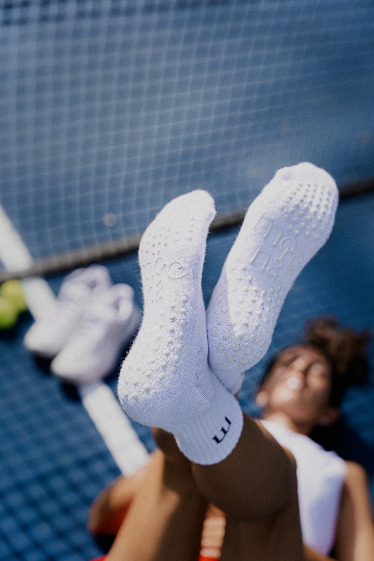Medias Cotton Socks Anti-Slip White