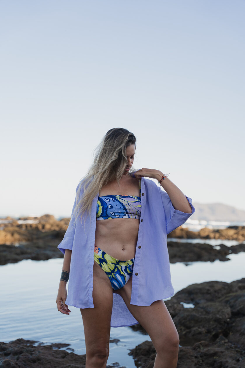 Plage Shirt Lila Lino - Image 2