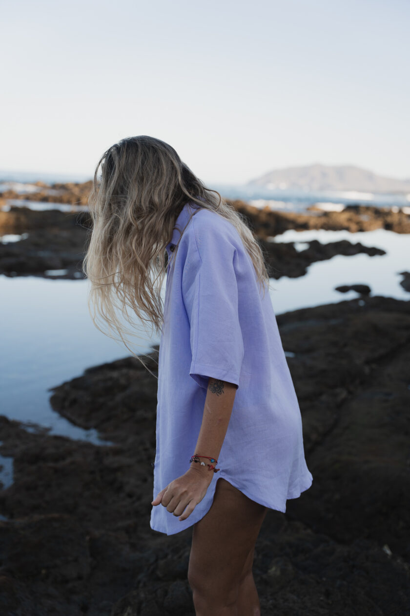 Plage Shirt Lila Lino