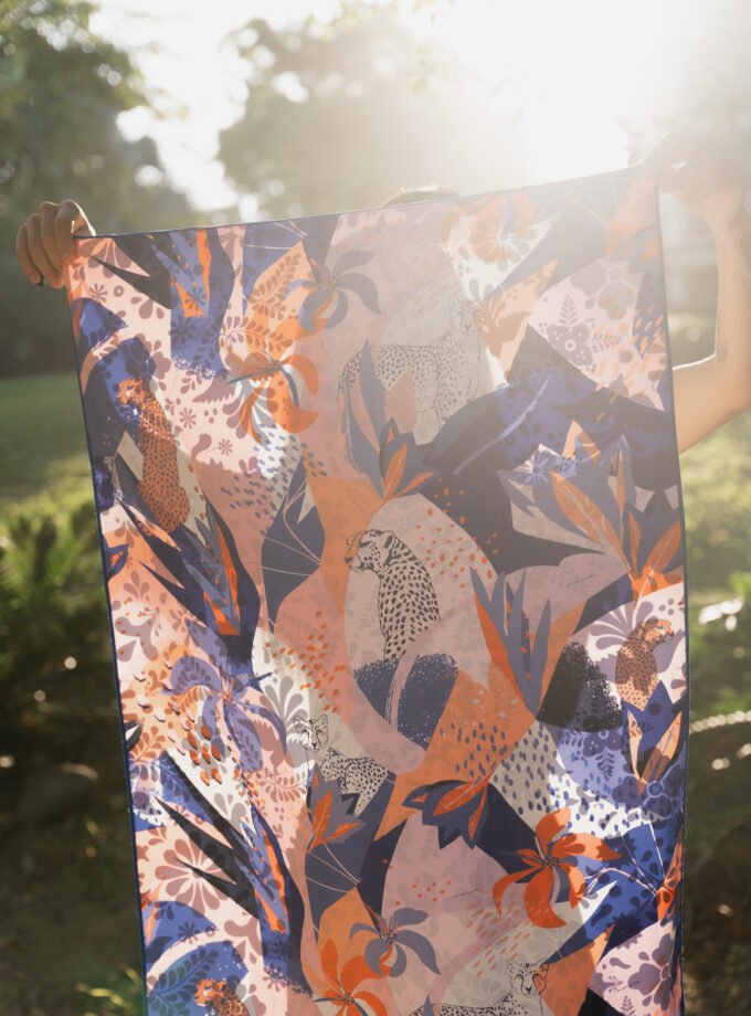 Double Sided Eco Towel Leopardo