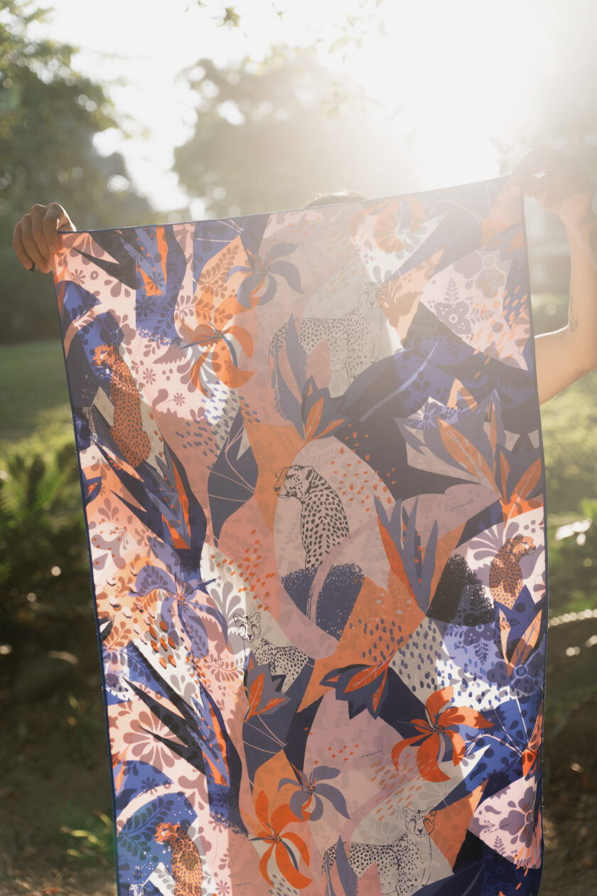 Double Sided Eco Towel Leopardo