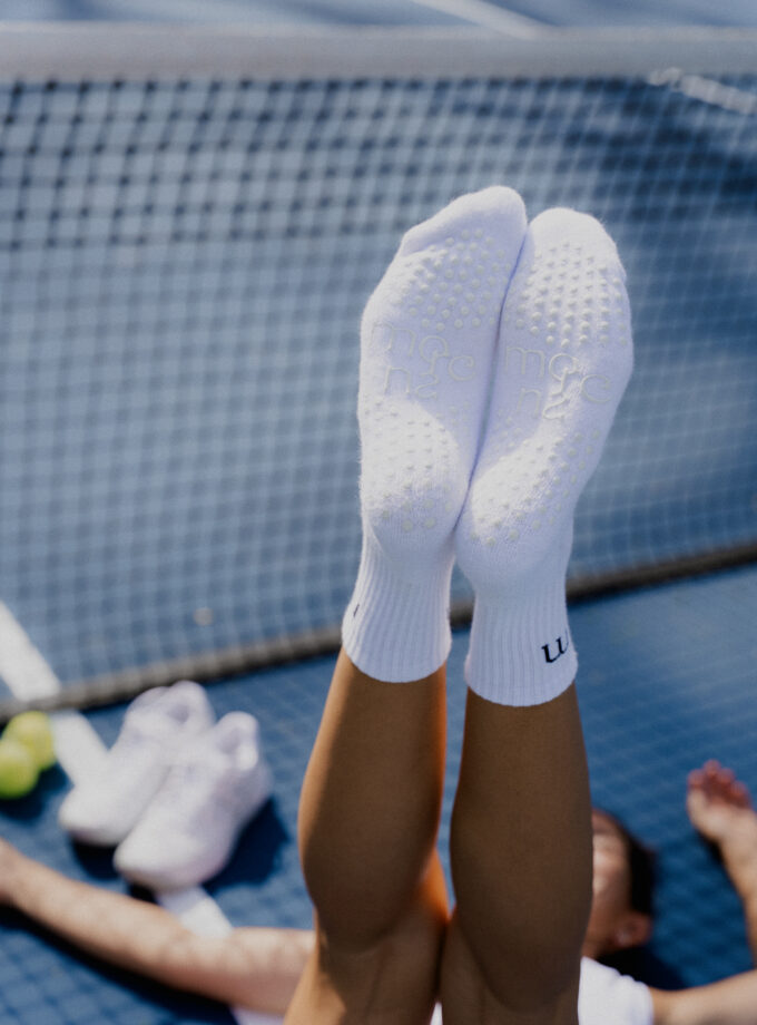 Medias Cotton Socks Anti-Slip White