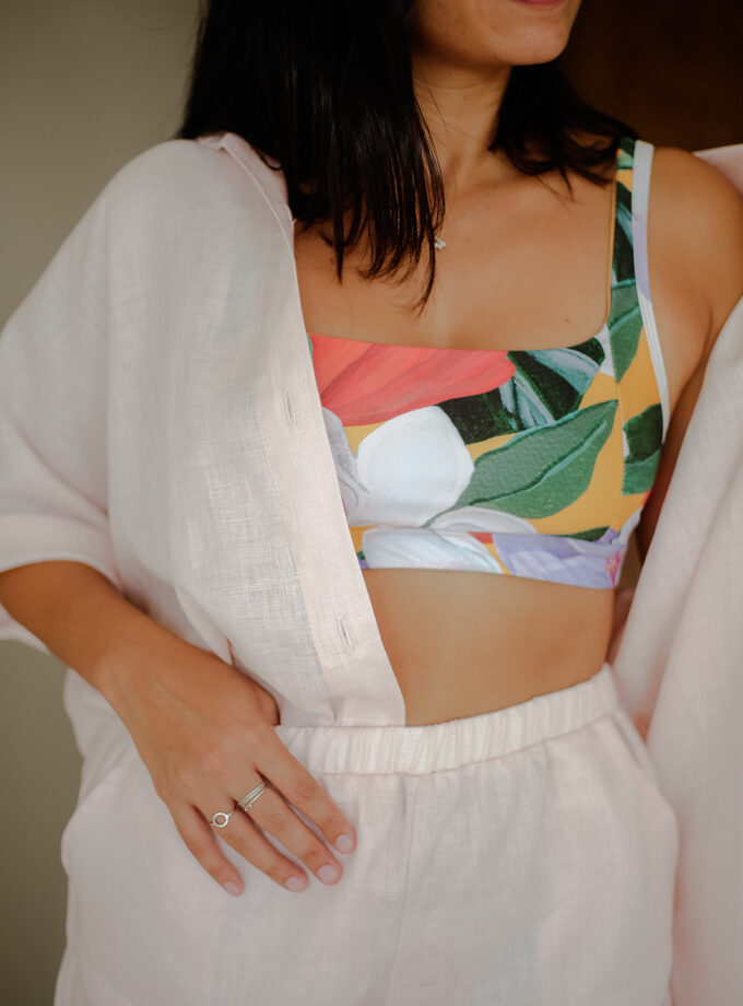 Linen Short Rose