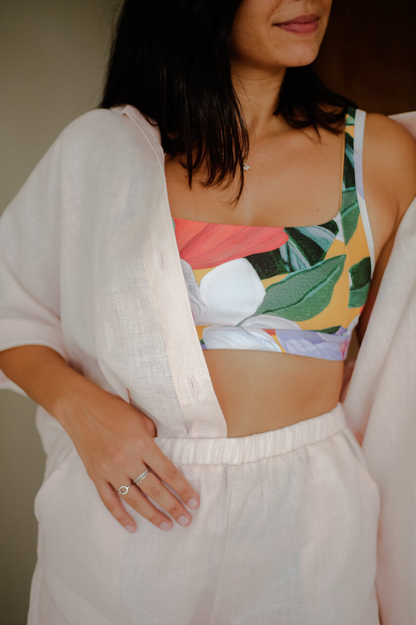 Linen Short Rose