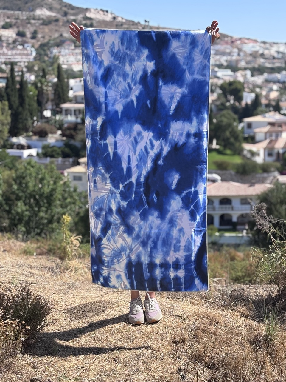 Double Sided Eco Towel Fiori Blu - Image 2